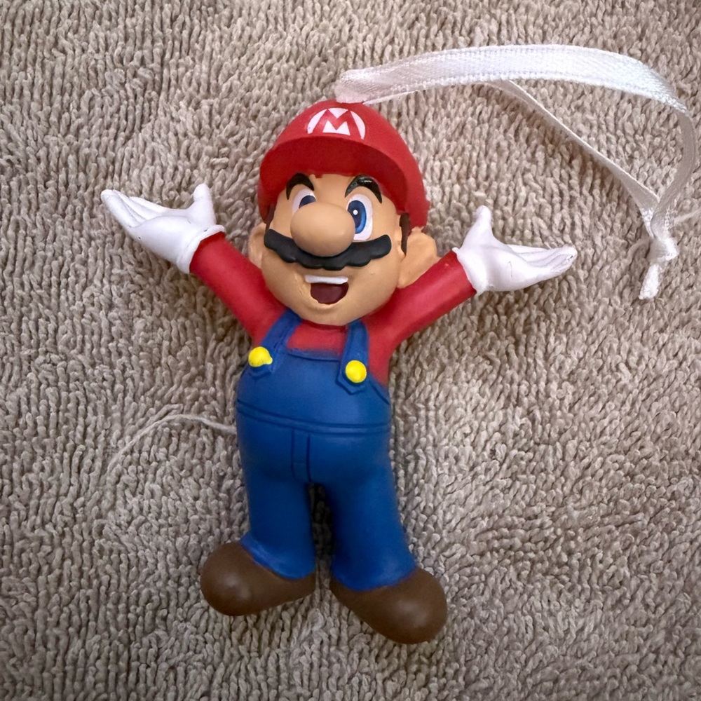 Super Mario Ornament with Red Hat and Blue Overalls